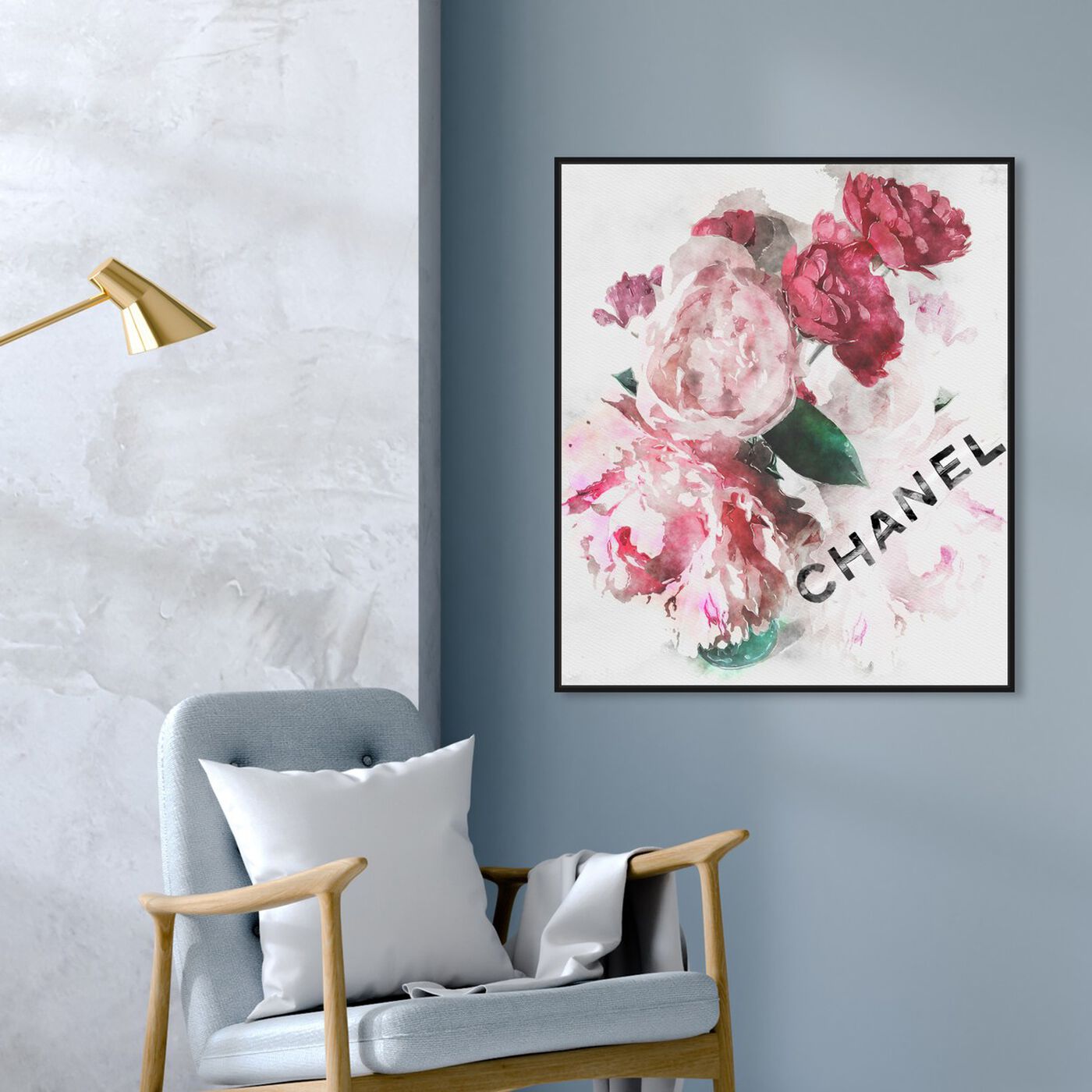 Hanging view of French Peony Vase featuring fashion and glam and fashion lifestyle art.