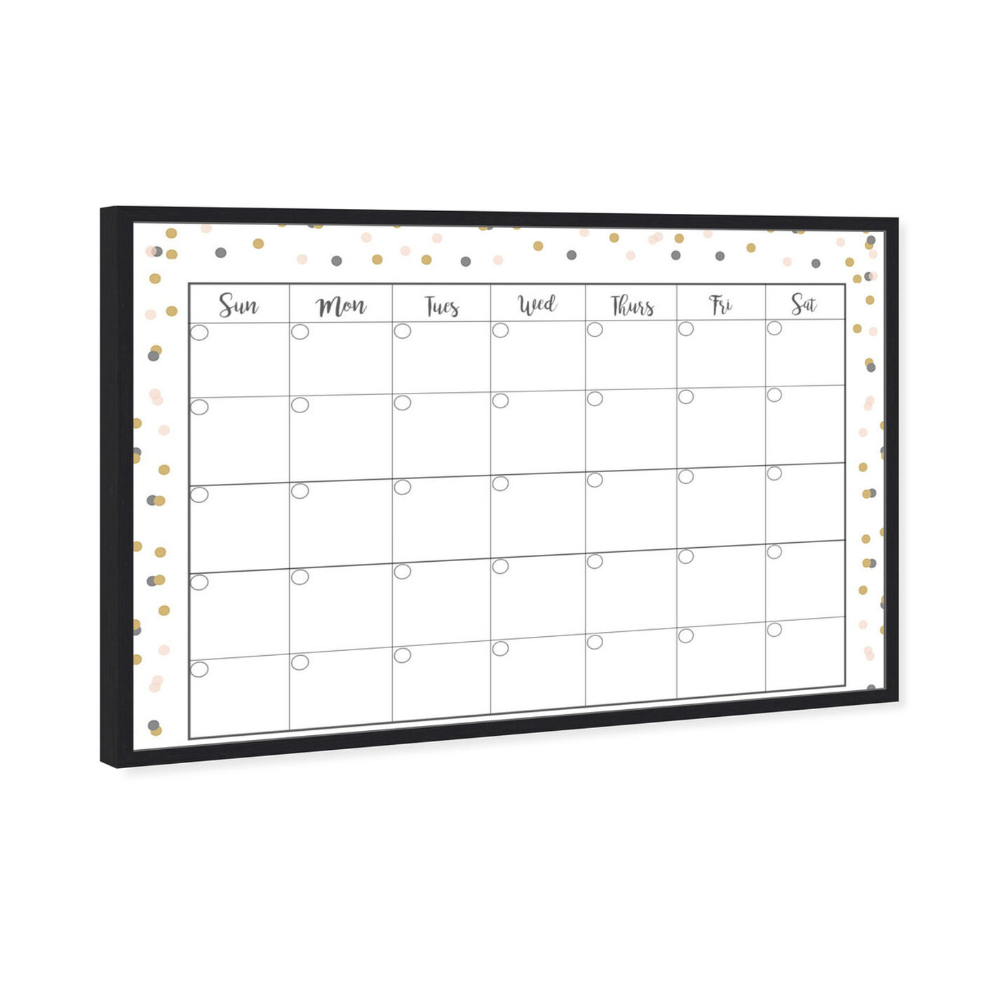 Angled view of Confetti Calender featuring education and office and educational charts art.