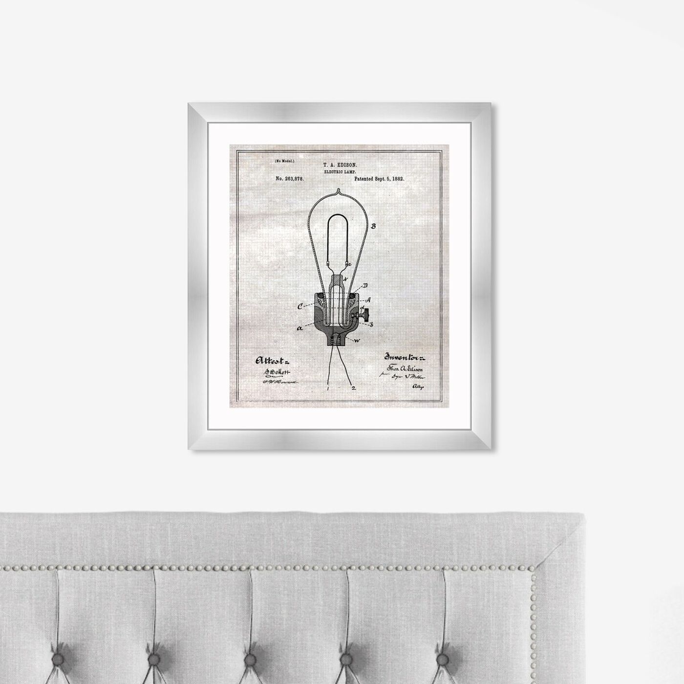 Hanging view of Edison Electric Lamp 1882 I art.