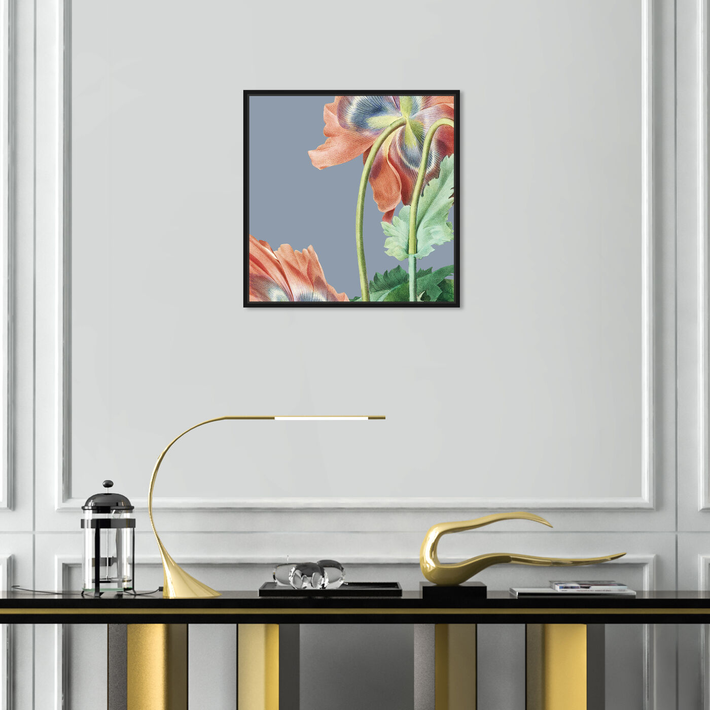 Hanging view of Flower I featuring floral and botanical and florals art.