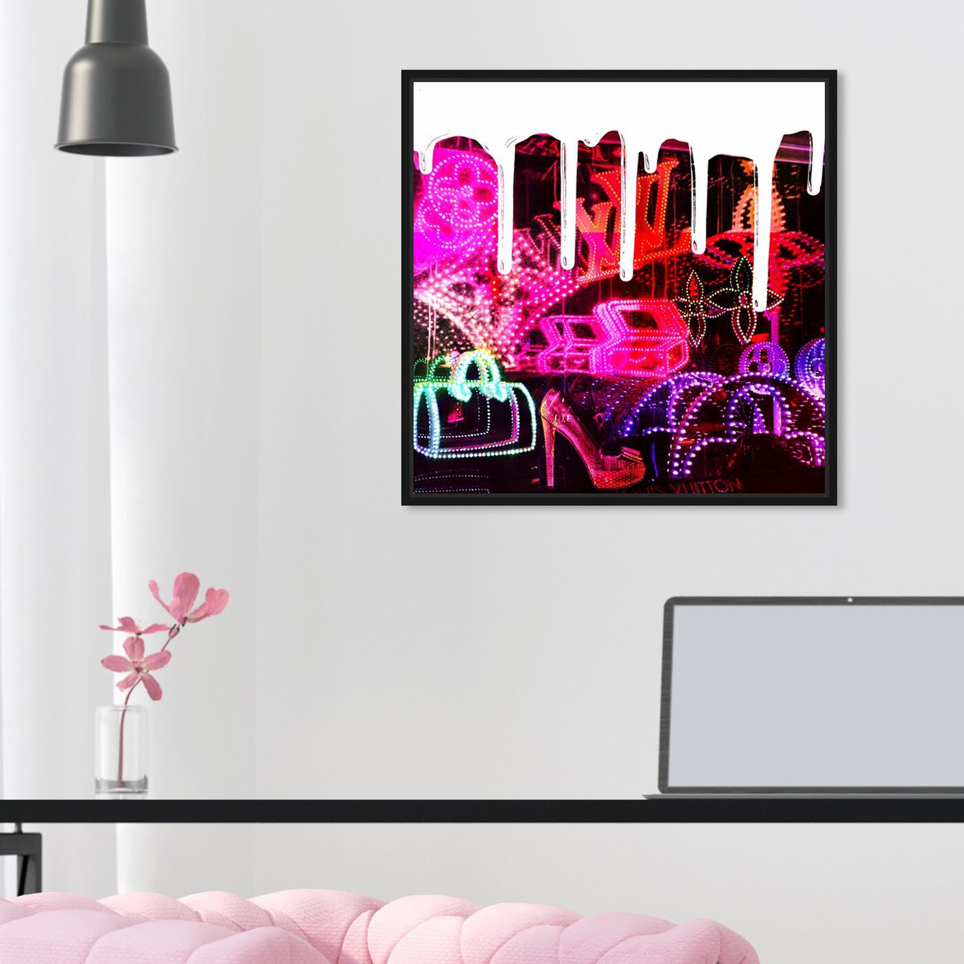 Hanging view of Neon Dreams  featuring fashion and glam and shoes art.