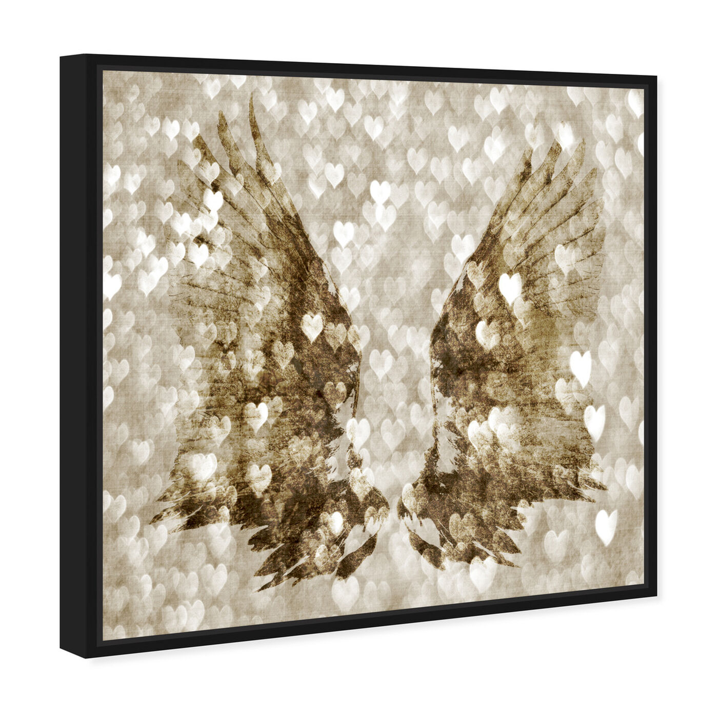 Angled view of My Gold Heart Wings featuring fashion and glam and wings art.
