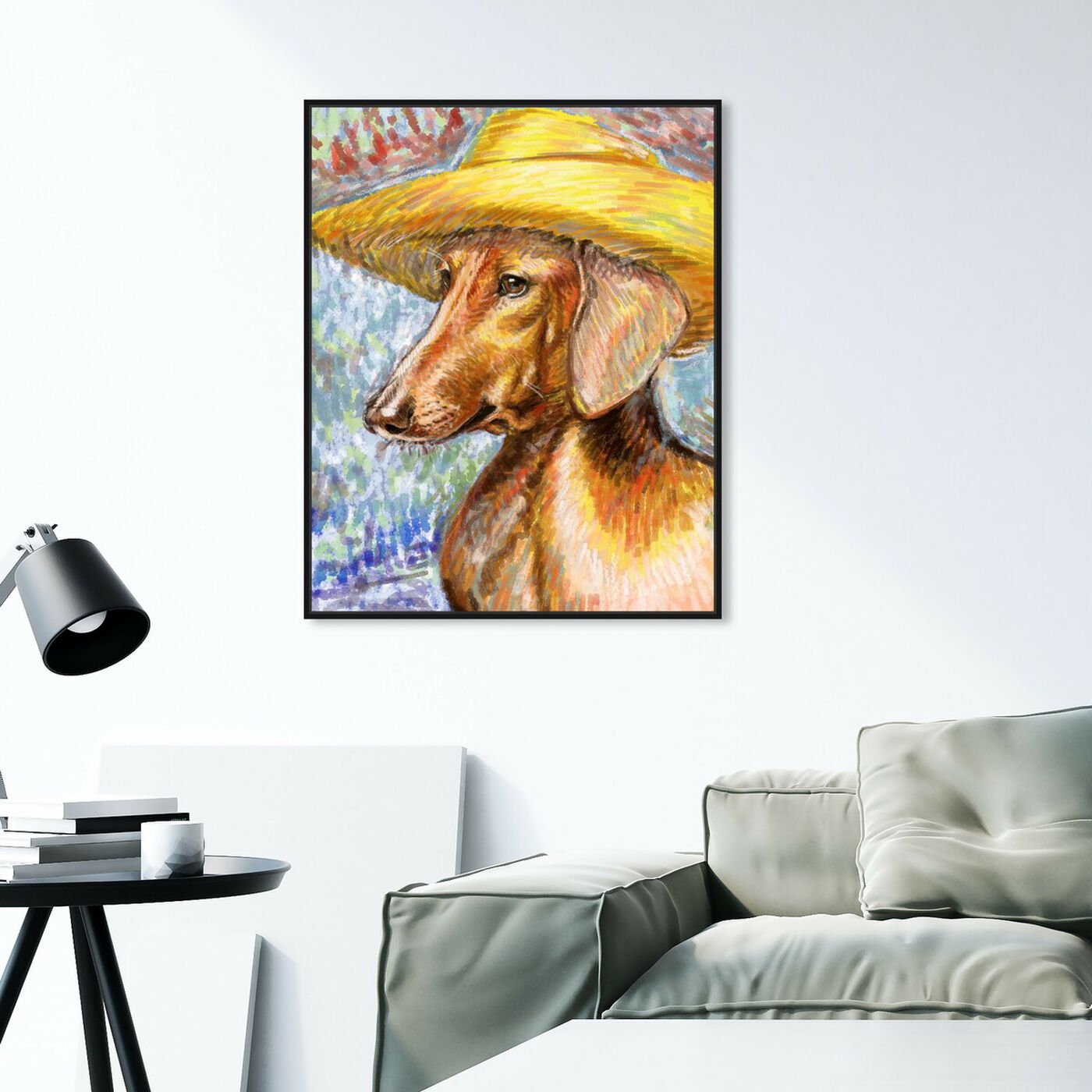 Hanging view of Van Dogh By Carson Kressley featuring animals and dogs and puppies art.