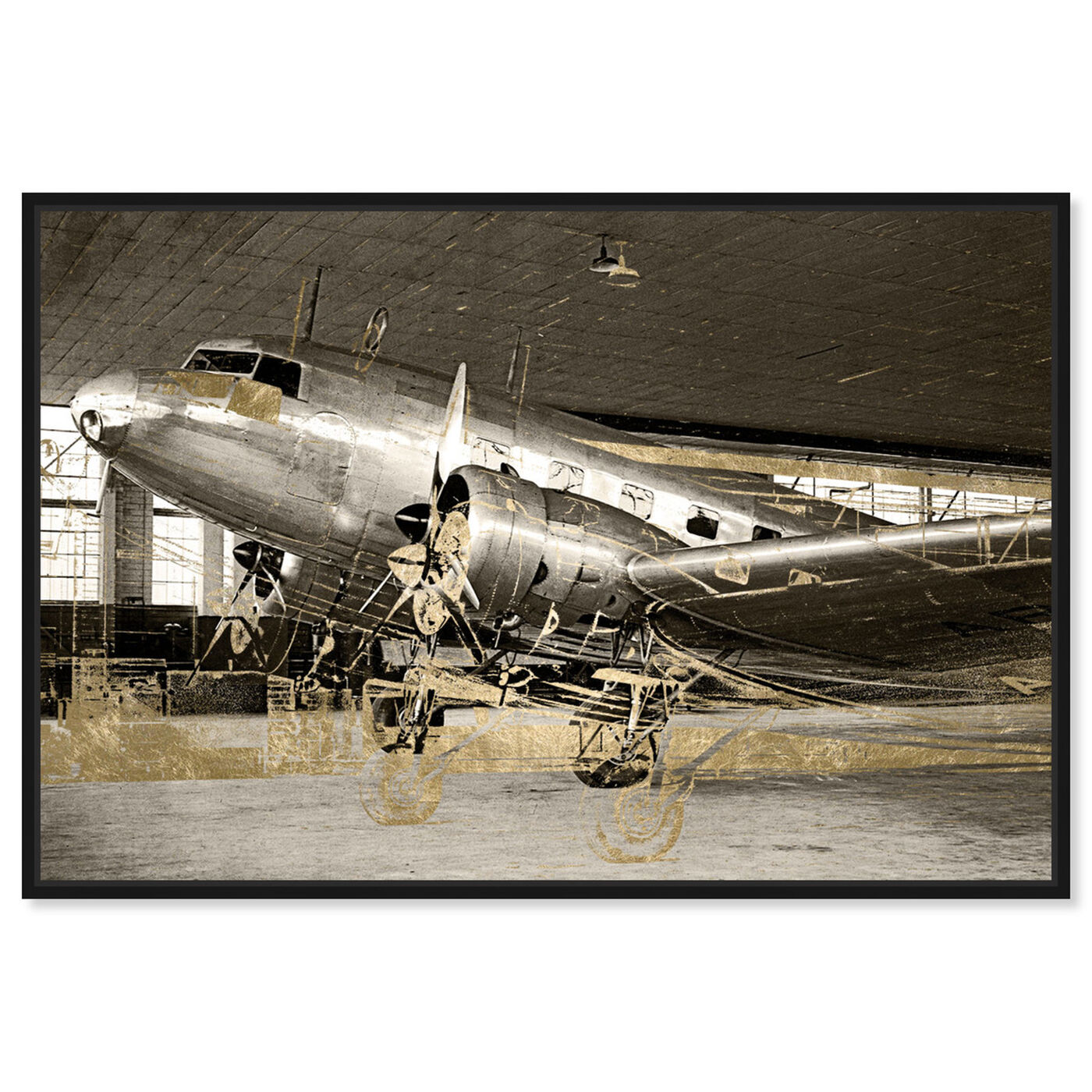 Front view of Aviation featuring transportation and airplanes art.