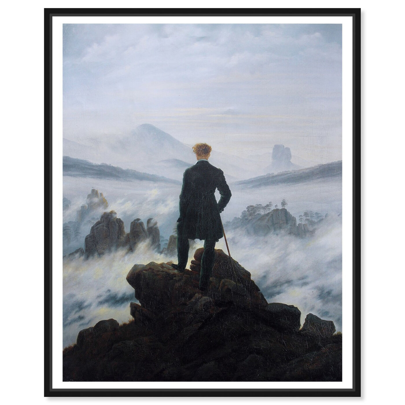 Front view of Friedrich - The Wanderer featuring classic and figurative and classical figures art.