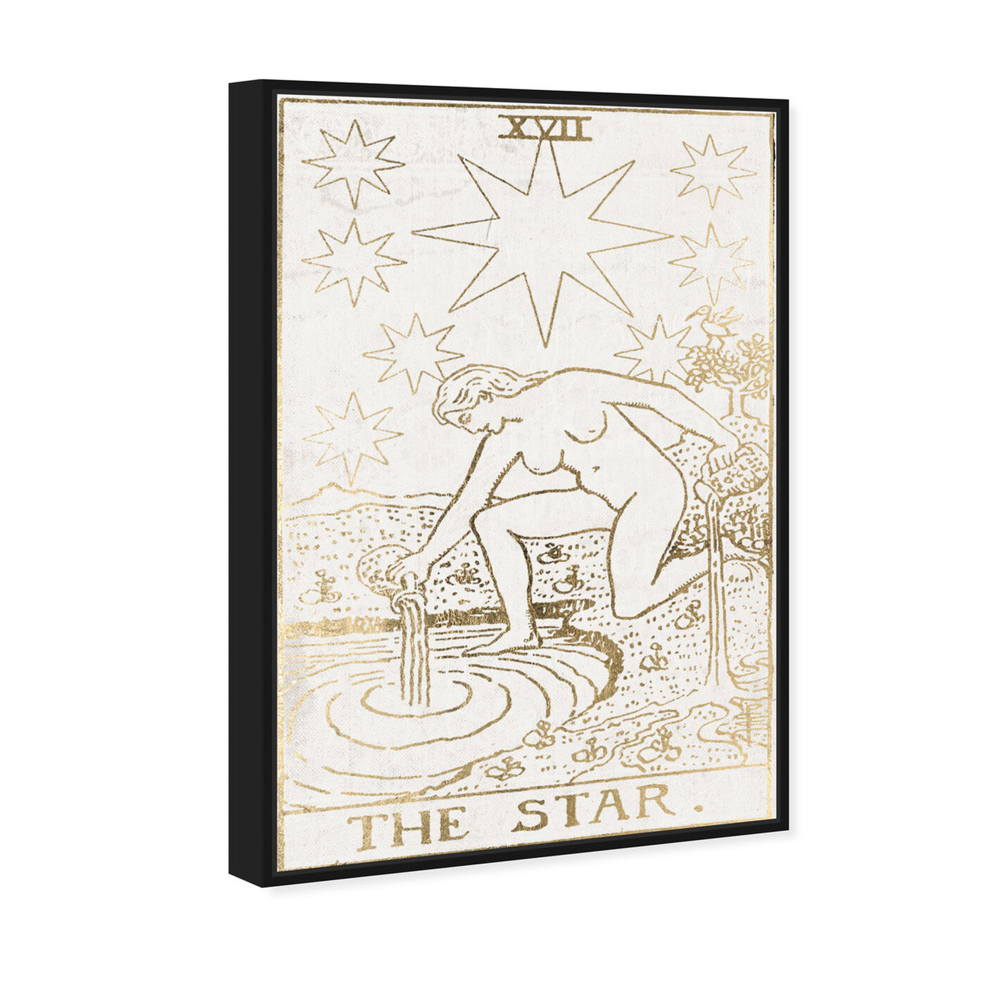 Angled view of The Star Tarot Luxe featuring spiritual and religious and zodiac art.