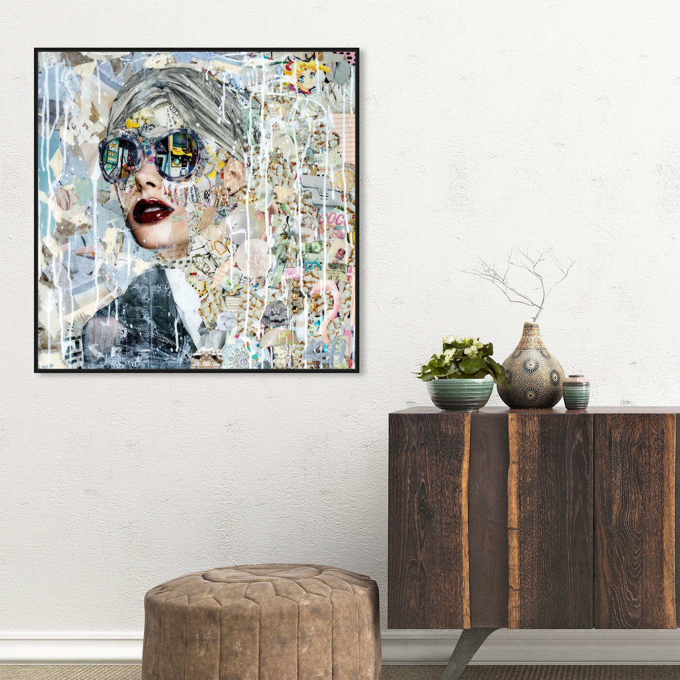 Hanging view of Galaxy by Katy Hirschfeld featuring fashion and glam and portraits art.
