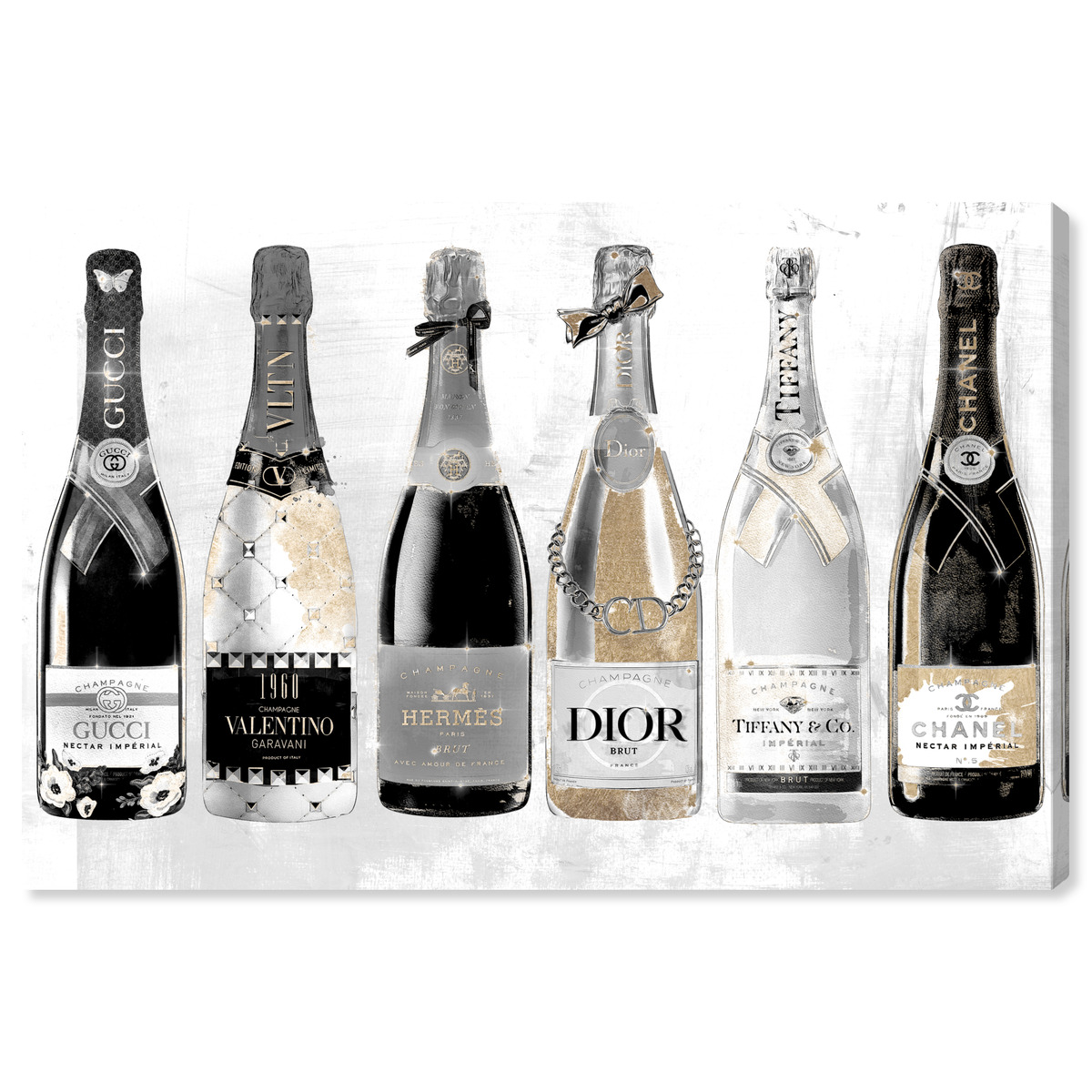 Fashion Champagne Galore Day Wall Art | Oliver Gal