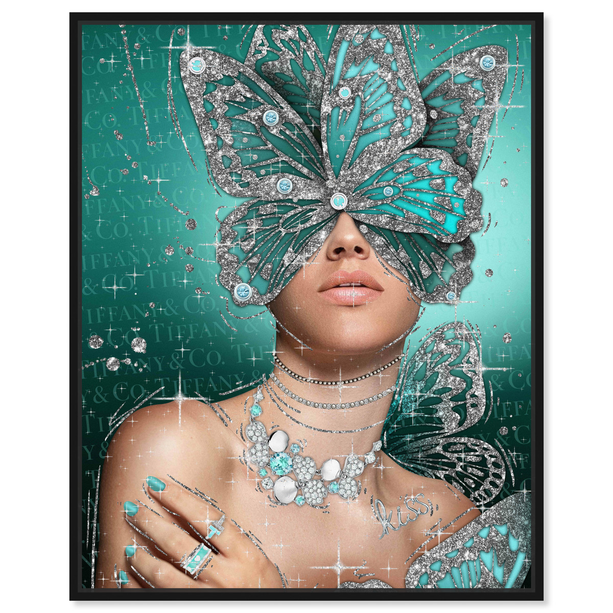 Turquoise Wings  Fashion and Glam Wall Art by The Oliver Gal